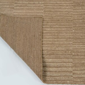 Deep Pile Crest Camel Wool Rug, Hand-Knotted Plush High-Low Pile, Warm Camel Area Rug 8x10 image 6