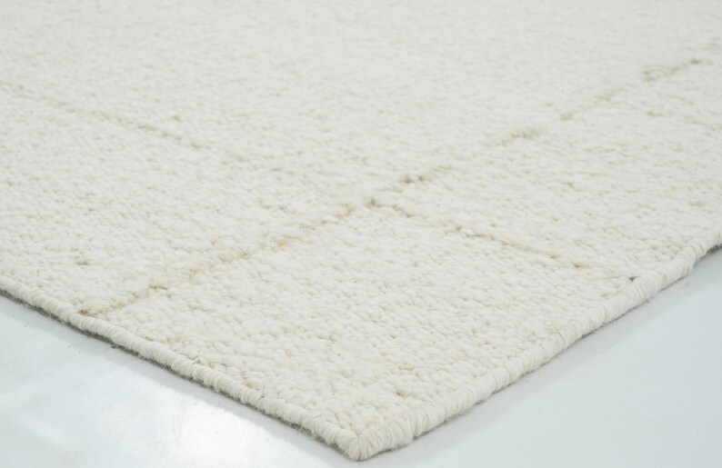 Woven Ridge Attic Honey Wool Rug, Hand-Woven Ribbed Directional Weave, Warm Honey Area Rug 8x10 image 7