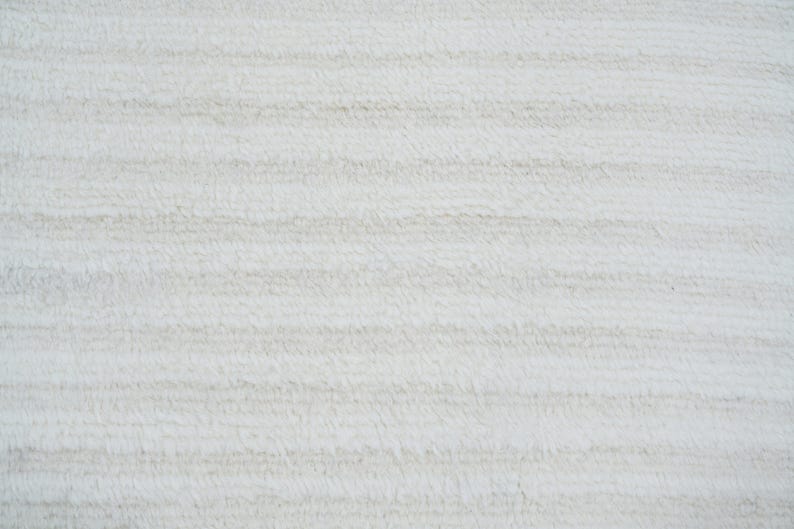 Warm Grain Cardamom Ivory wollen vloerkleed, handgeknoopt met een gestructureerd tribaal weefsel, ivoorkleurig crèmekleurig vloerkleed 8x10 afbeelding 4