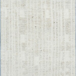 Still Water Calm Ivory wollen vloerkleed, handgeknoopt met tonale, gewassen patronen, ivoorkleurig crèmekleurig vloerkleed 8x10 afbeelding 2