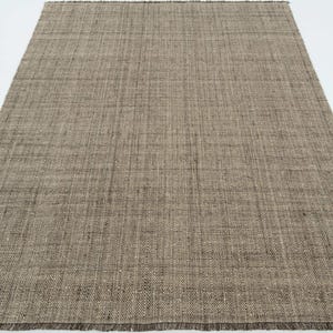 Tappeto Woven Ridge Current in lana color crema, tessuto a mano con trama a coste direzionali, tappeto color crema 8x10 immagine 3
