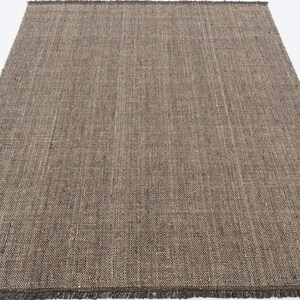 Woven Ridge Cupola Honey wollen vloerkleed, handgeweven ribbelweefsel met richtingspatroon, warm honingkleurig vloerkleed 8x10 afbeelding 2