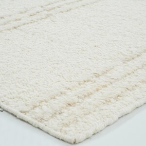 Woven Ridge Aspen Ivory Wool Rug, Hand-Woven Ribbed Directional Weave, Ivory Cream Area Rug 8x10 image 7