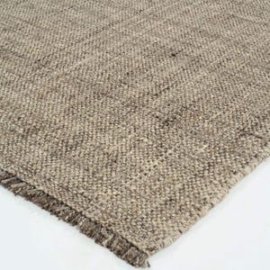 Tappeto Woven Ridge Current in lana color crema, tessuto a mano con trama a coste direzionali, tappeto color crema 8x10 immagine 6