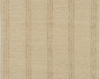 Woven Ridge Atoll Camel Wool Rug, Hand-Woven Ribbed Directional Weave, Warm Camel Area Rug 8x10