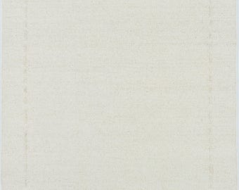 Woven Ridge Aurora Ivory Wool Rug, Hand-Woven Ribbed Directional Weave, Ivory Cream Area Rug 8x10