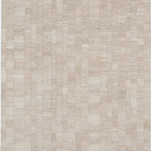 Soft Ground Divide Honey wollen vloerkleed, handgeweven laagpolig platweefsel, warm honingkleurig vloerkleed 8x10 afbeelding 1