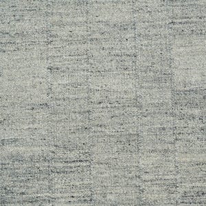 Zacht, handgeweven, laagpolig, taupekleurig vloerkleed van wol, 8x10 cm. afbeelding 3