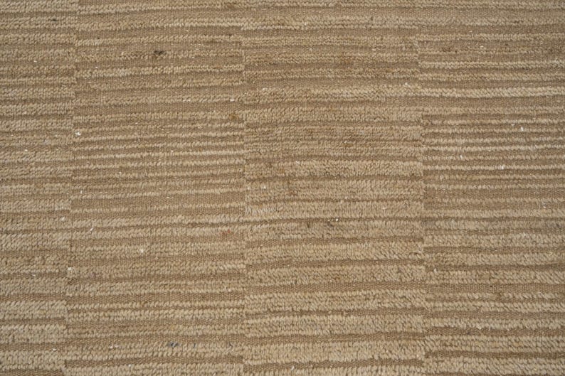 Deep Pile Crest Camel Wool Rug, Hand-Knotted Plush High-Low Pile, Warm Camel Area Rug 8x10 image 5