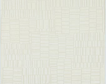 Quiet Weave Zimt-Elfenbein Wollteppich, handgeknüpft, Ton-in-Ton, dezente Textur, elfenbeinfarbener Teppich 8x10