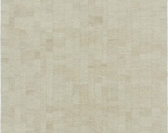 Tapete Dale de lã de camelo para terreno macio, tecido à mão com trama plana de pelo baixo, tapete de área em tom camelo quente, 2,44 x 3,05 m