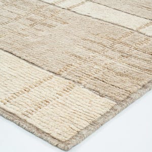 Tapete de lã creme com textura de cobre e grãos quentes, tecido tribal texturizado feito à mão, tapete creme 8x10 imagem 7