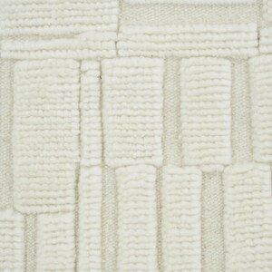 Alfombra Quiet Weave de lana color canela marfil, anudada a mano con textura sutil tono sobre tono, alfombra de área color crema marfil de 8x10 imagen 3