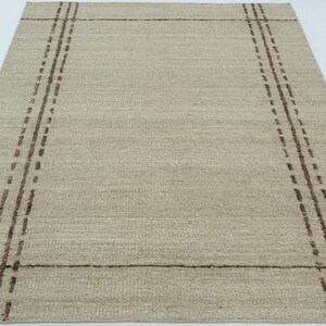 Woven Ridge Arroyo Honey Wool Rug, Hand-Woven Ribbed Directional Weave, Warm Honey Area Rug 8x10 image 10