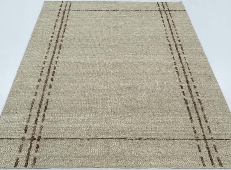 Woven Ridge Arroyo Honey Wool Rug, Hand-Woven Ribbed Directional Weave, Warm Honey Area Rug 8x10 image 10