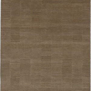 Deep Pile Cruise Sienna Wool Rug, Hand-Knotted Plush High-Low Pile, Burnt Sienna Area Rug 8x10 image 1