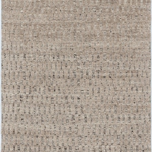 Still Water Burlap Camel Wool Rug, Hand-Knotted Tonal Washed Pattern, Warm Camel Area Rug 8x10 image 2