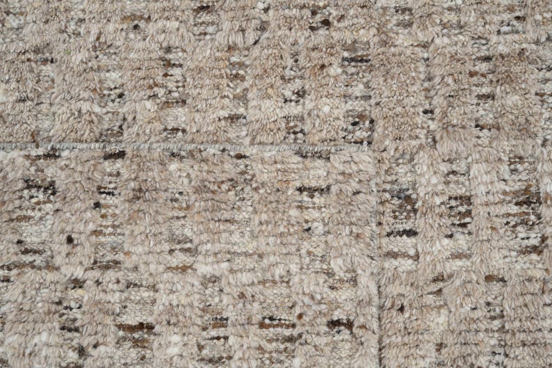 Still Water Burlap Camel Wool Rug, Hand-Knotted Tonal Washed Pattern, Warm Camel Area Rug 8x10 image 4