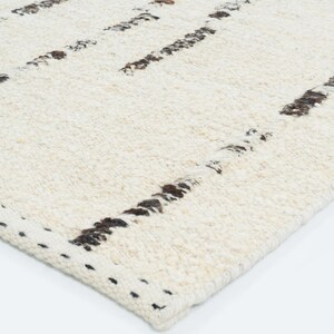 Warm Grain Belfry Cream Wool Rug, Hand-Woven Textured Tribal Weave, Cream Area Rug 8x10 image 7