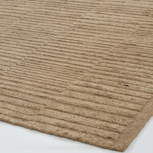 Deep Pile Crest Camel Wool Rug, Hand-Knotted Plush High-Low Pile, Warm Camel Area Rug 8x10 image 7