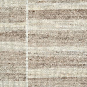 Deep Pile Copse Cream Wool Rug, Hand-Knotted Plush High-Low Pile, Cream Area Rug 8x10 image 2