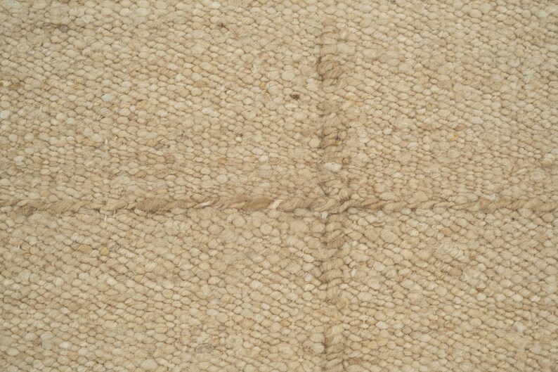 Woven Ridge Herbst-Kamelwollteppich, handgewebt, gerippt, mit Richtungsbindung, warmer Kamel-Teppich 8x10 Bild 2
