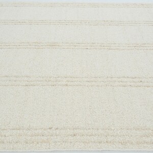 Woven Ridge Aspen Ivory Wool Rug, Hand-Woven Ribbed Directional Weave, Ivory Cream Area Rug 8x10 image 8