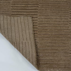 Deep Pile Cruise Sienna Wool Rug, Hand-Knotted Plush High-Low Pile, Burnt Sienna Area Rug 8x10 image 5