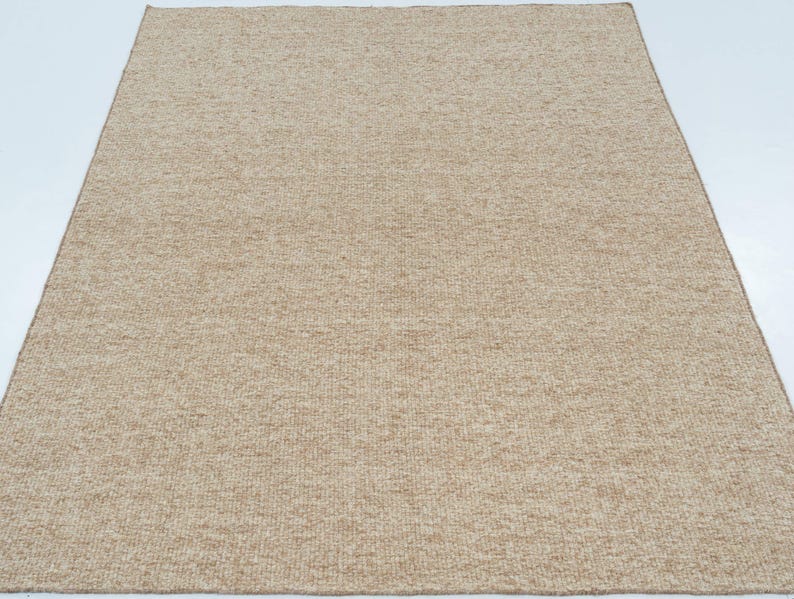Craft Loop Cumin Rose Wool Rug, Hand-Woven Looped Boucle Texture, Dusty Rose Area Rug 8x10 image 2