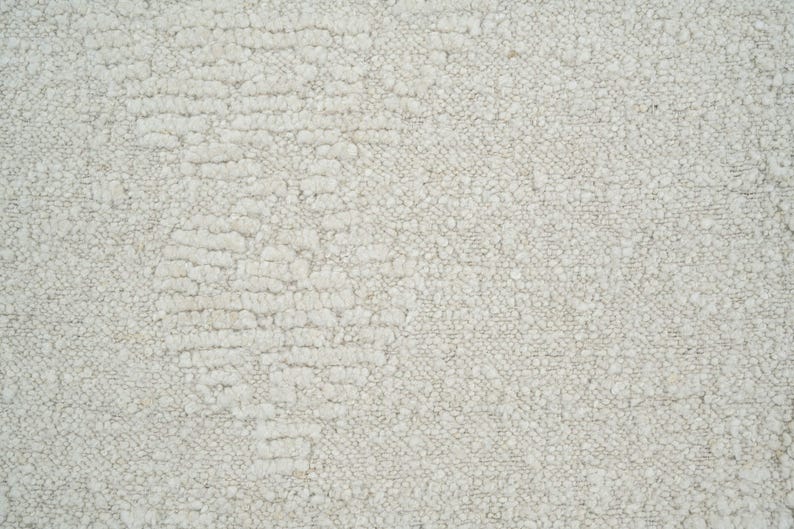 Still Water Cedar Ivory wollen vloerkleed, handgeknoopt met tonale, gewassen patronen, ivoorkleurig crèmekleurig vloerkleed 8x10 afbeelding 5
