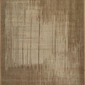 Still Water Beacon Wheat Wool Rug, Hand-Knotted Striated Sheen, Warm Gold Camel Area Rug 8x10 image 2