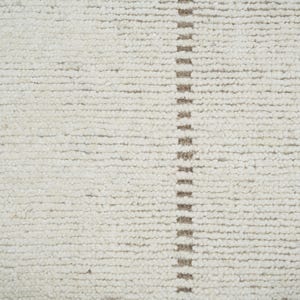 Warm Grain Clover Ivory Wool Rug, Hand-Knotted Textured Tribal Weave, Ivory Cream Area Rug 8x10 image 4