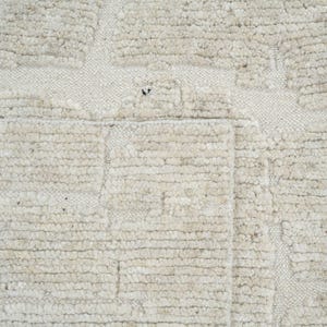 Still Water Canyon Cream Wool Rug, Hand-Knotted Tonal Washed Pattern, Cream Area Rug 8x10 image 4