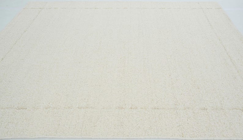 Woven Ridge Attic Honey Wool Rug, Hand-Woven Ribbed Directional Weave, Warm Honey Area Rug 8x10 image 8