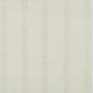 Woven Ridge Aspen Ivory Wool Rug, Hand-Woven Ribbed Directional Weave, Ivory Cream Area Rug 8x10 image 1