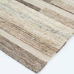 Warm Grain Chaparral Camel wollen vloerkleed, handgeknoopt met een gestructureerd tribaal weefsel, warm camelkleurig vloerkleed 8x10 afbeelding 5