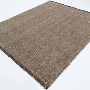 Woven Ridge Cupola Honey wollen vloerkleed, handgeweven ribbelweefsel met richtingspatroon, warm honingkleurig vloerkleed 8x10 afbeelding 6