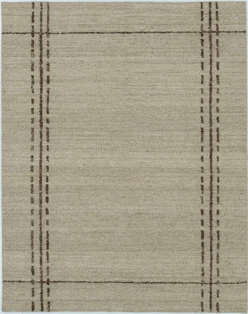 Woven Ridge Arroyo Honey Wool Rug, Hand-Woven Ribbed Directional Weave, Warm Honey Area Rug 8x10 image 9