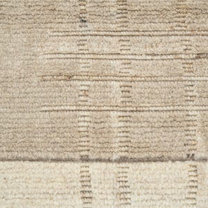 Tapete de lã creme com textura de cobre e grãos quentes, tecido tribal texturizado feito à mão, tapete creme 8x10 imagem 4