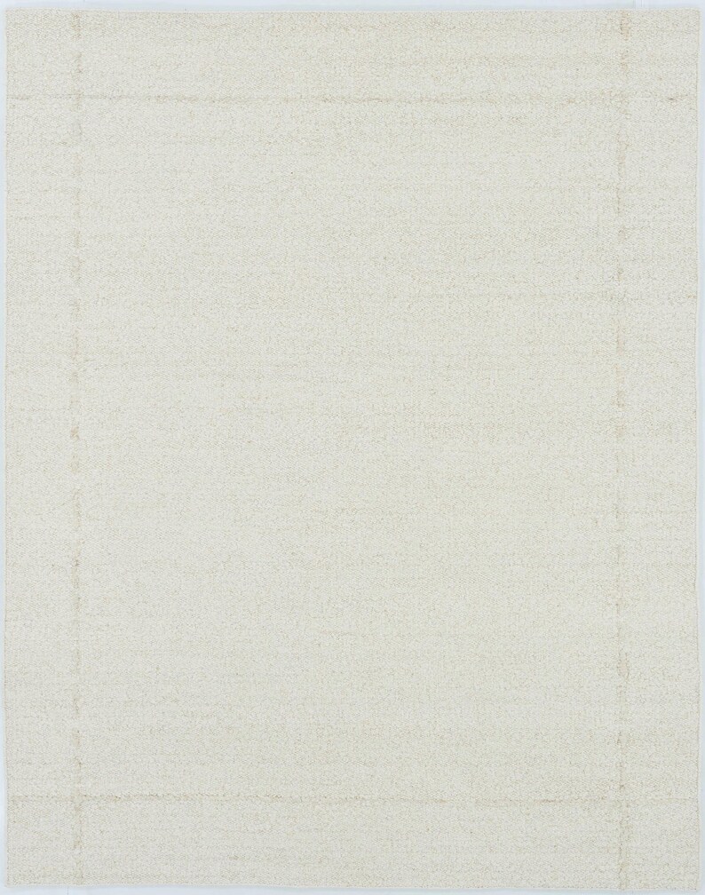 Woven Ridge Attic Honey Wool Rug, Hand-Woven Ribbed Directional Weave, Warm Honey Area Rug 8x10 image 1