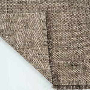 Tappeto Woven Ridge Current in lana color crema, tessuto a mano con trama a coste direzionali, tappeto color crema 8x10 immagine 5