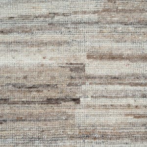 Tapis en laine à poils longs couleur taupe corail, noué à la main, à poils longs et courts, tapis grège taupe 8x10 image 3
