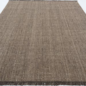 Woven Ridge Cupola Honey wollen vloerkleed, handgeweven ribbelweefsel met richtingspatroon, warm honingkleurig vloerkleed 8x10 afbeelding 3