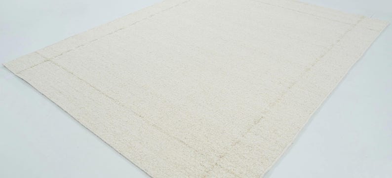 Woven Ridge Attic Honey Wool Rug, Hand-Woven Ribbed Directional Weave, Warm Honey Area Rug 8x10 image 6