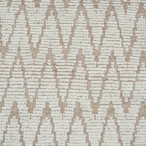 Warm Grain Breeze Elfenbeinfarbener Wollteppich, handgeknüpft, strukturiertes Tribal-Webmuster, elfenbeinfarbener Teppich 8x10 Bild 4