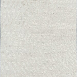 Still Water Burnish Ivory Wool Rug, Hand-Knotted Tonal Washed Pattern, Ivory Cream Area Rug 8x10 image 2