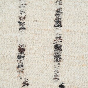 Warm Grain Belfry Cream Wool Rug, Hand-Woven Textured Tribal Weave, Cream Area Rug 8x10 image 4