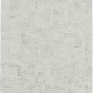 Alfombra de lana Soft Ground Dell Taupe, tejida a mano con pelo corto y tejido plano, alfombra de área Greige Taupe de 8x10 imagen 2