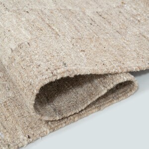 Soft Ground Divide Honey wollen vloerkleed, handgeweven laagpolig platweefsel, warm honingkleurig vloerkleed 8x10 afbeelding 6