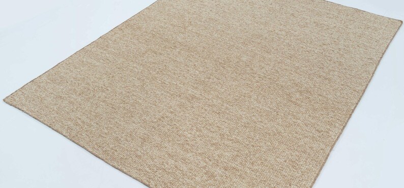 Craft Loop Cumin Rose Wool Rug, Hand-Woven Looped Boucle Texture, Dusty Rose Area Rug 8x10 image 5